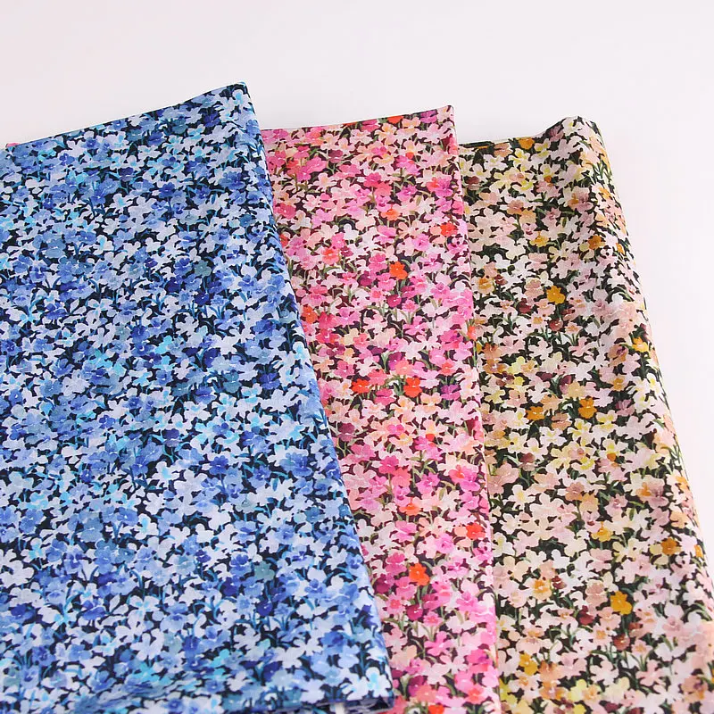 Liberty Fabrics Summer Small Floral Thin Poplin Cotton London cotton fabric 100% Patchwork tissue DIY Cloth By The Meter