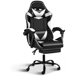 Gaming Chair with Footrest, Big and Tall Gamer Chair, Adjustable Swivel Office Chair, Ergonomic with Headrest and Lumbar Support