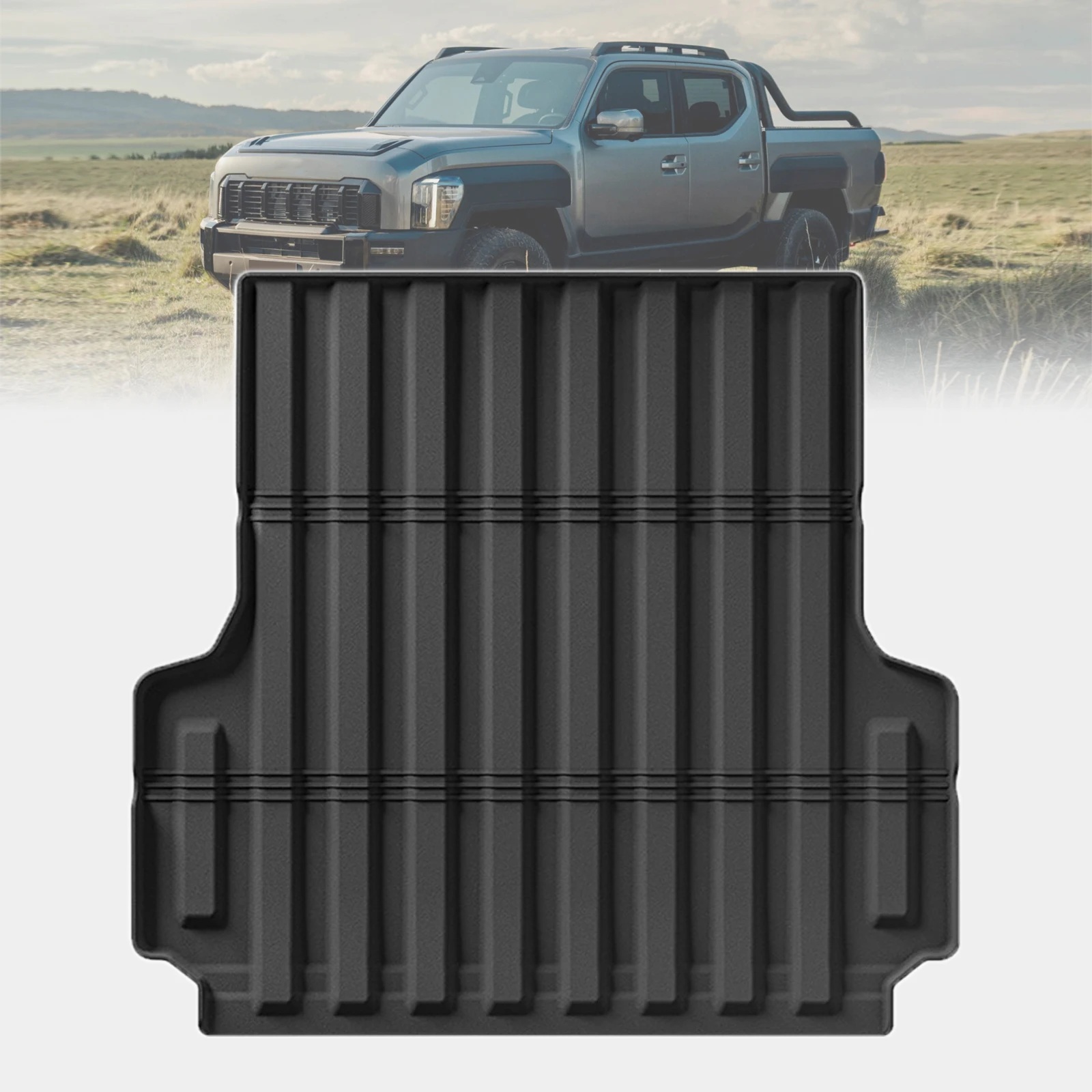 

for KIA Tasman 2025 2026 Durable Weatherproof TPE Car Floor Mats Liners And Trunk Pad, Non-Slip, Easy Clean Car Accessories