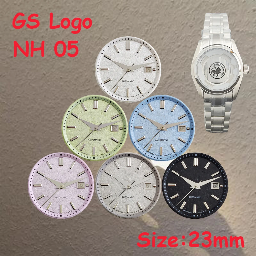 NH05 dial 23mm dial striped nail scale dial logo S, suitable for NH05 automatic movement women's watch module components