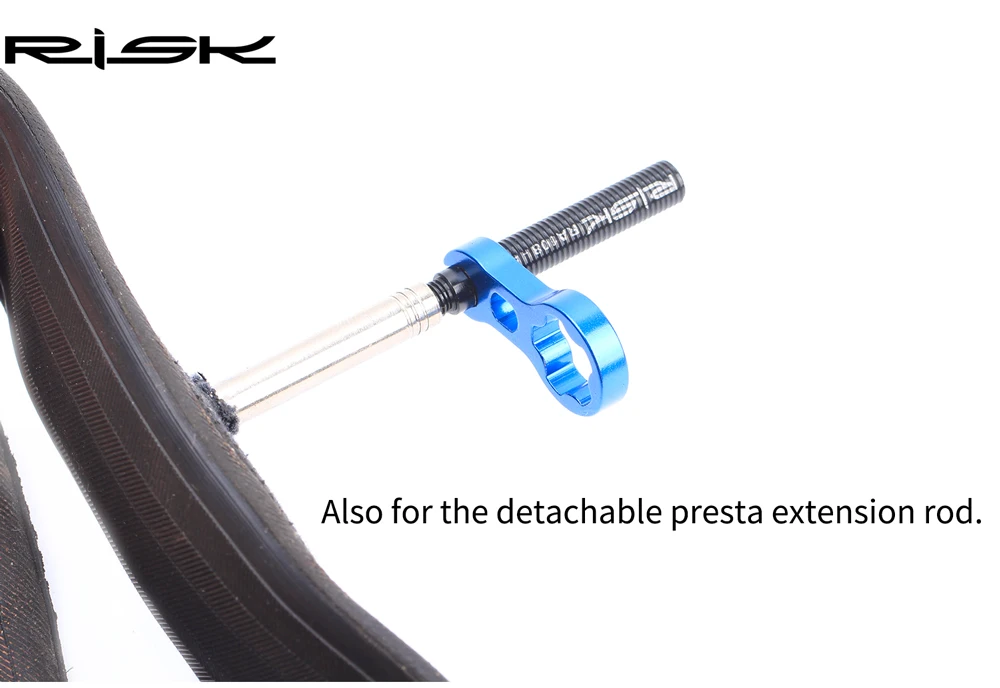 RISIKO Rennrad Ventilmutter mit 3-in-1 Ventilkernschlüssel, wasserdichte Unterlegscheibe, Aluminium, MTB, Rennrad, Presta-Ventilschutzkappen – Detail 6
