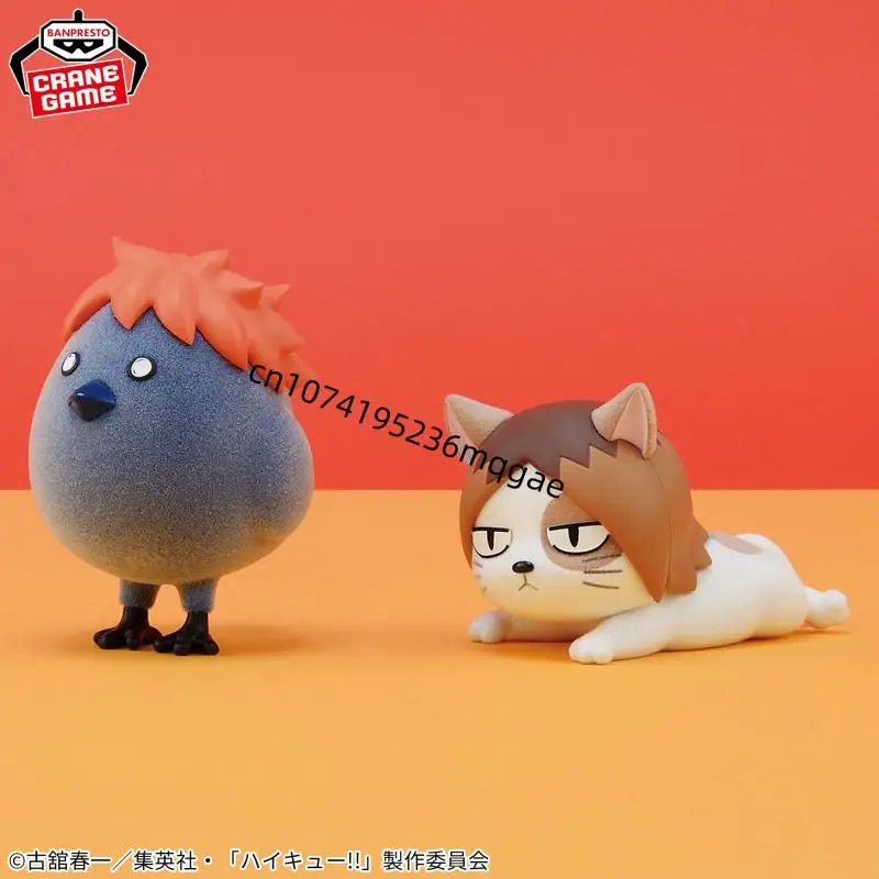 ในสต็อก Bandai Haikyuu!! Fluffy Puffy Tobio Kageyama Kuroo Tetsurou Hinata Shoyo Kozume Kenma อะนิเมะ Acchion Figures โหมดเทคนิคฟุต