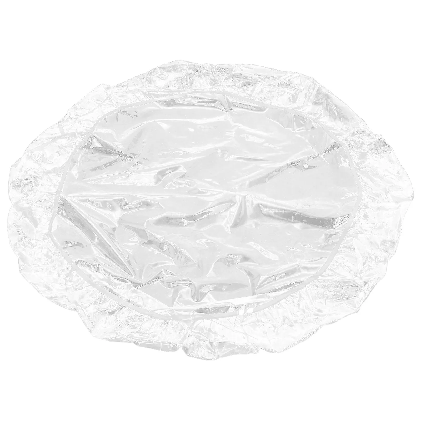 48 Inch Thick Transparent PVC Round Tablecloth Fitted Elastic Edge Non Yellowing Waterproof Table Cover for Kitchen Dining Room