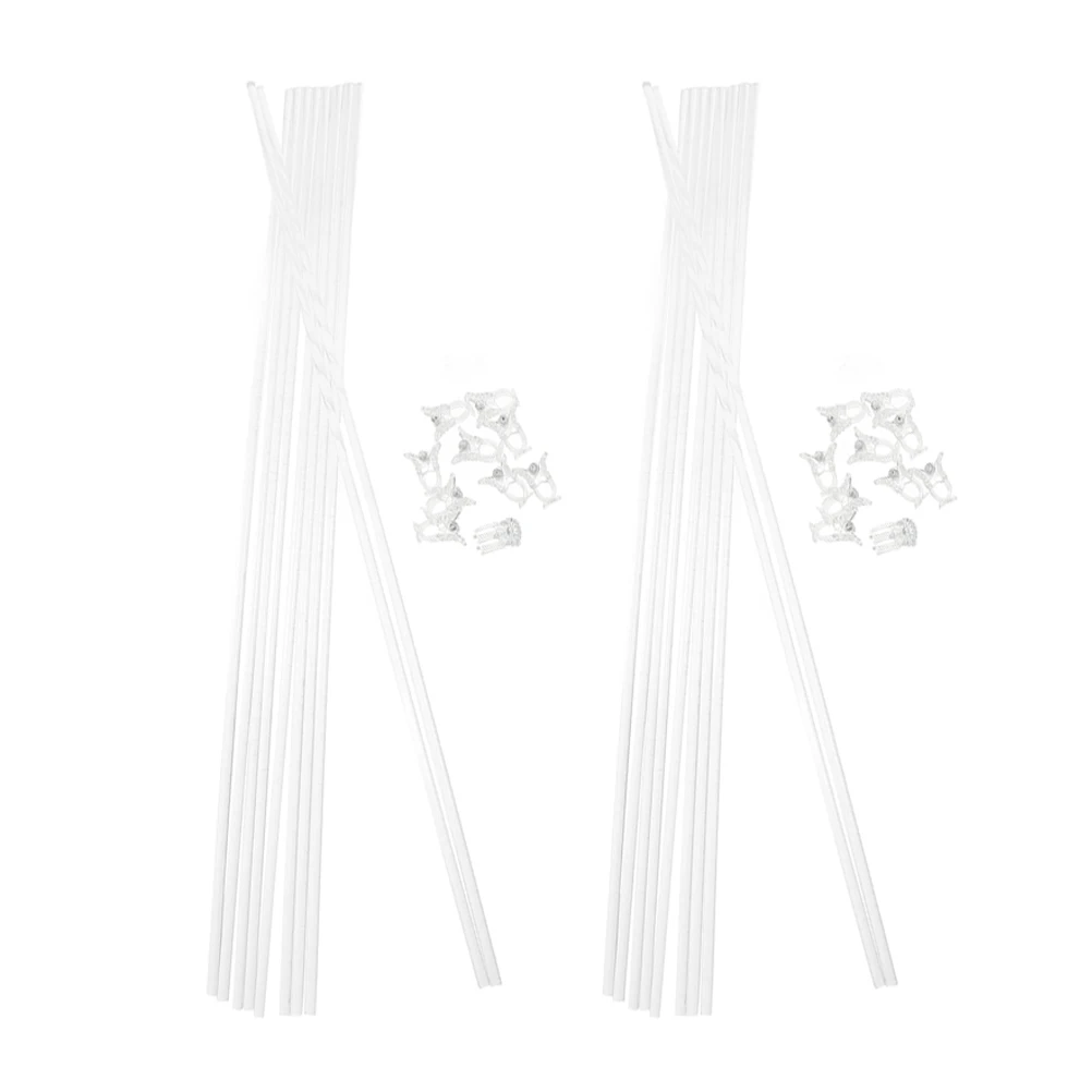 

Plant Support Stick Flexible Durable Acrylic Garden Flower Supports Stakes Clips Branches Clear Stems Trellis Decorative Plant
