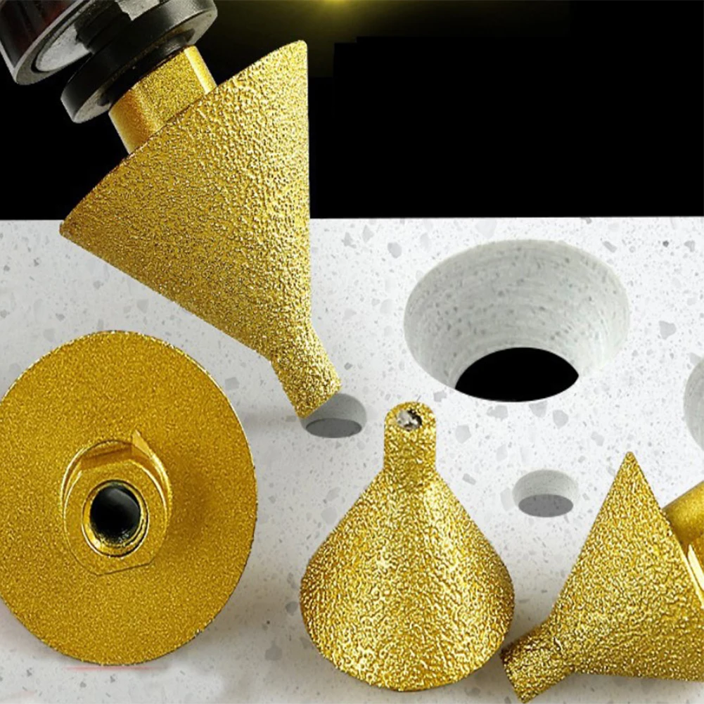 

M10 Diamond Chamfer Bits 38mm/50mm Milling Tile Cutter Marble Concrete Hole Saw Masonry Drilling Crowns Construction Job Tools