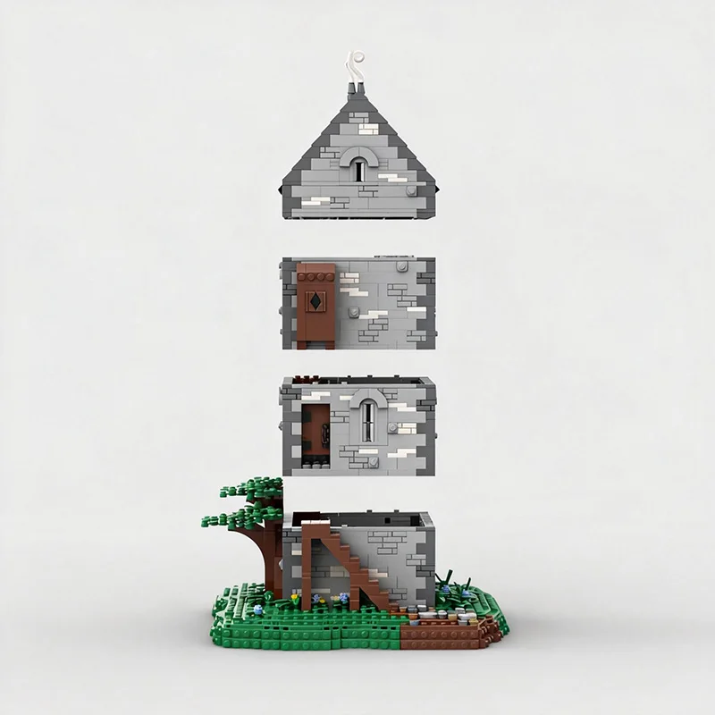 2896 قطعة من سلسلة بيت البرج الإنشائي pt. مجموعة بناء معيارية قابلة للتخصيص بتصميم إبداعي يمكنك صنعها بنفسك، هدية لعبة للأولاد في المناسبات