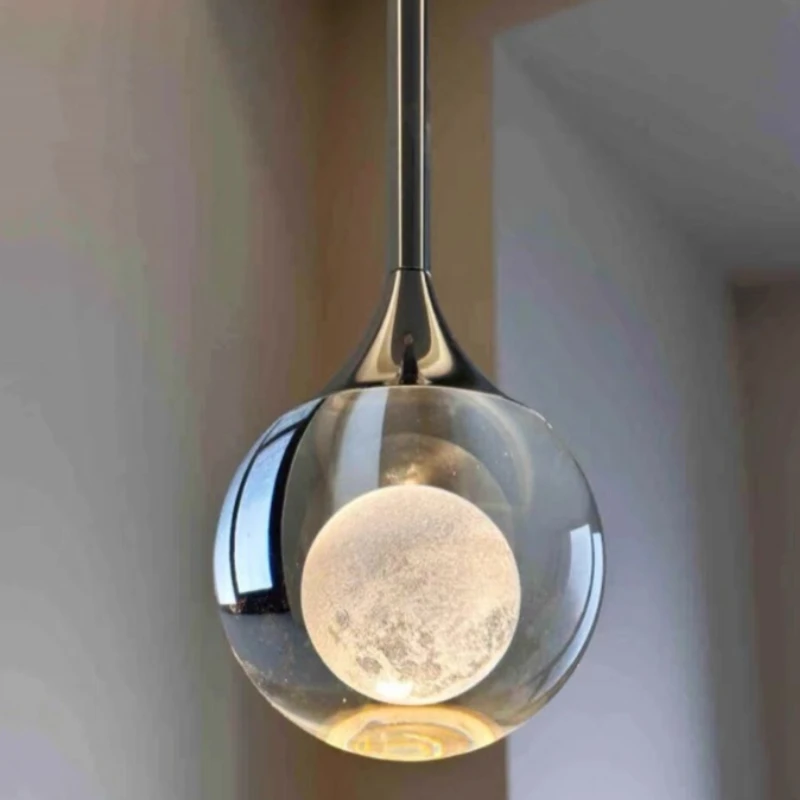 Nordic Simplicity Iron Pendant Lights for Bedroom Bedsides Interior Bedroom Accessories Spherical Circular Disk Indoor Fixtures