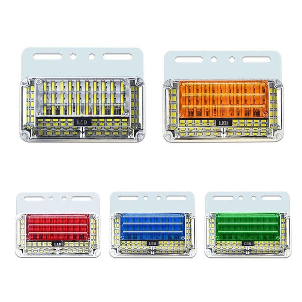24V LED Truck Side Marker Lights Waterproof Ultra Bright Turn Signal Wide Light Signal Indicator Lamp For Trailer Lorry RV Truck