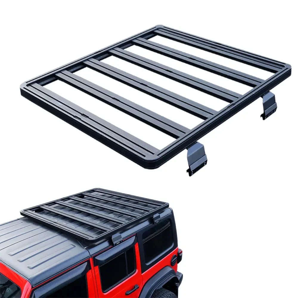 Supplier Sales Wholesale Luggage Tray 4runner Aluminum Alloy Rail Roof Rack Basket Car Roof Rack For Jeep Wrangler JK