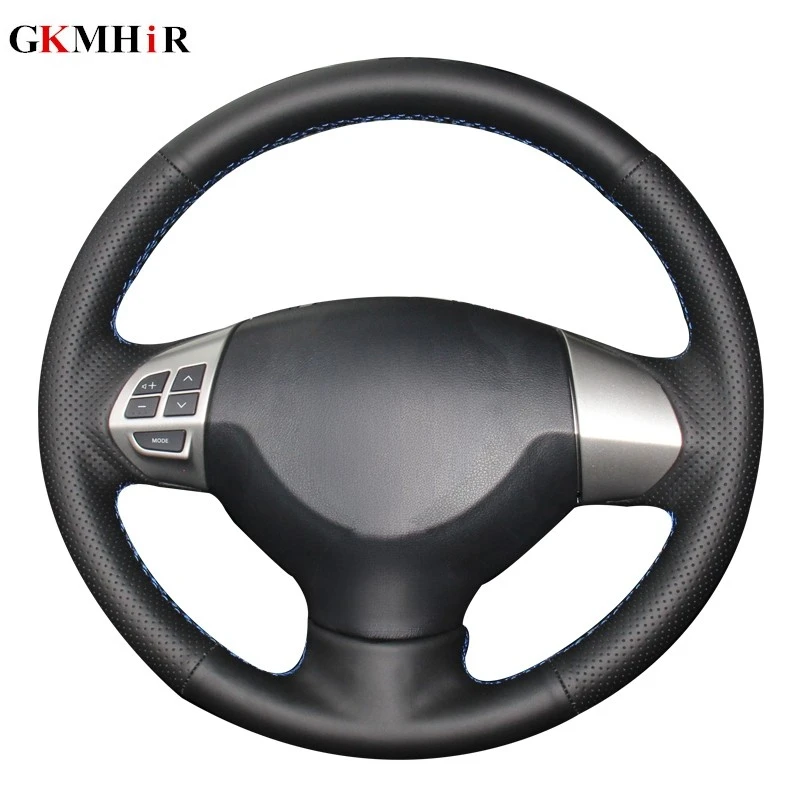 Black Artificial Leather DIY Car Steering Wheel Cover for Mitsubishi Lancer EX10 Lancer X Outlander ASX Colt Pajero Sport