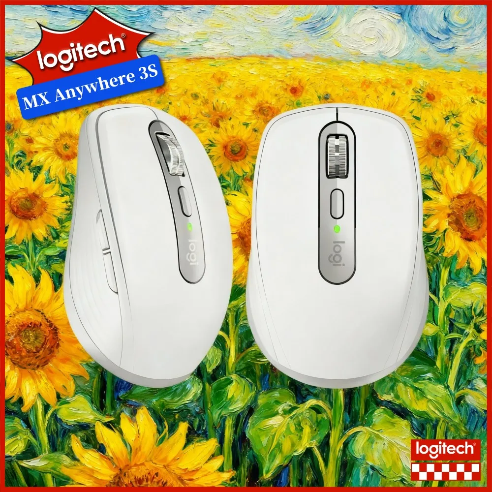 Top-Tier Logitech MX Anywhere 3S Mouse - 8K DPI, Magspeed Wheel, Quiet Clicks, Multi-OS Compatibility, USB-C Charging