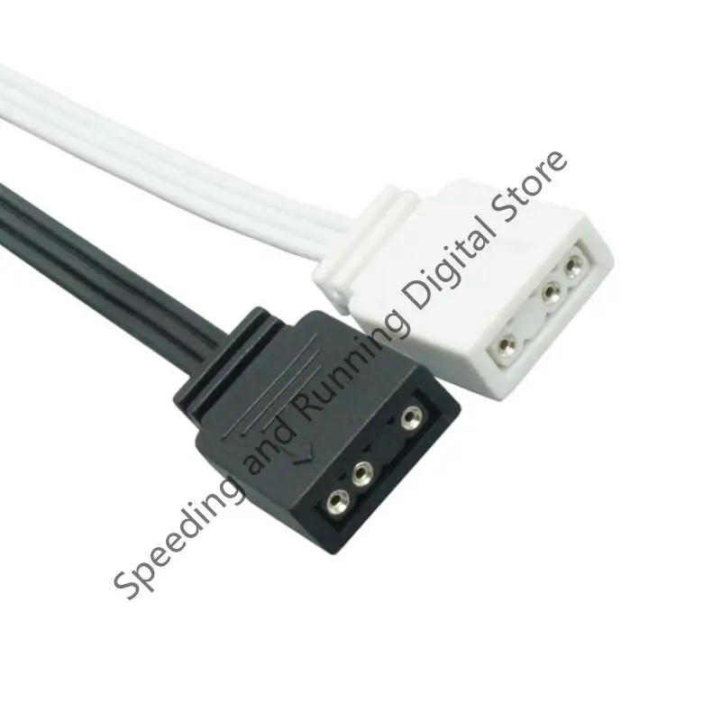 30/50/100cm 5V 3-Pin ARGB Female to Female Extension Cable for Extending Computer LED Light Strip Power cord