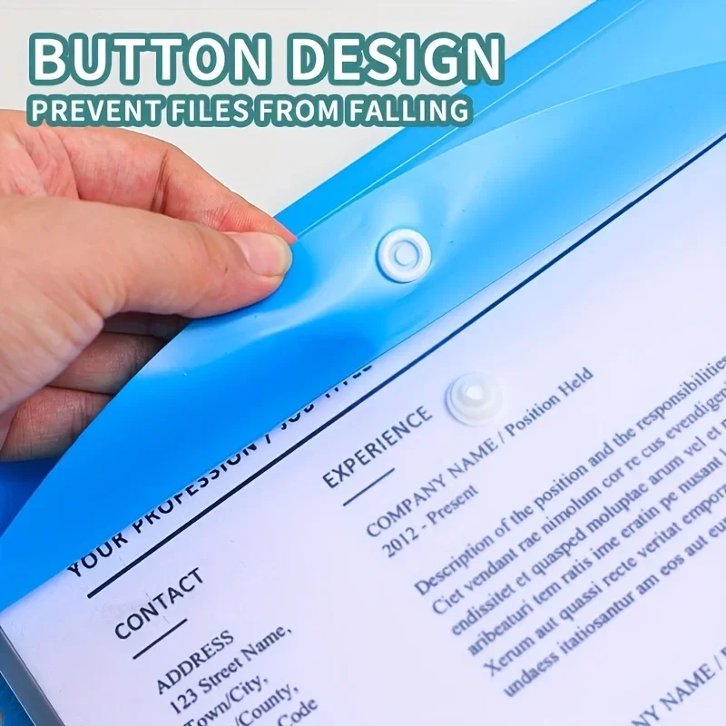 

A4 Large Capacity Loose Leaf Folders with 11 Hole Binding Rings, Modern PP Material, Expandable Buttons and Label Pockets