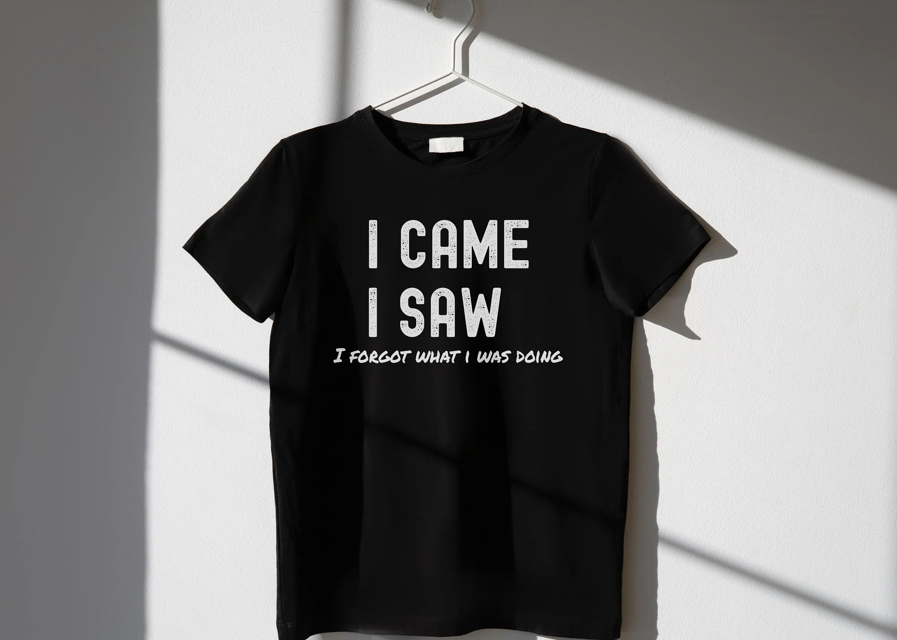 Awkward T Shirt With Funny Sayings I Came Saw Forgot What Was Doing Novelty Sarcastic Cotton