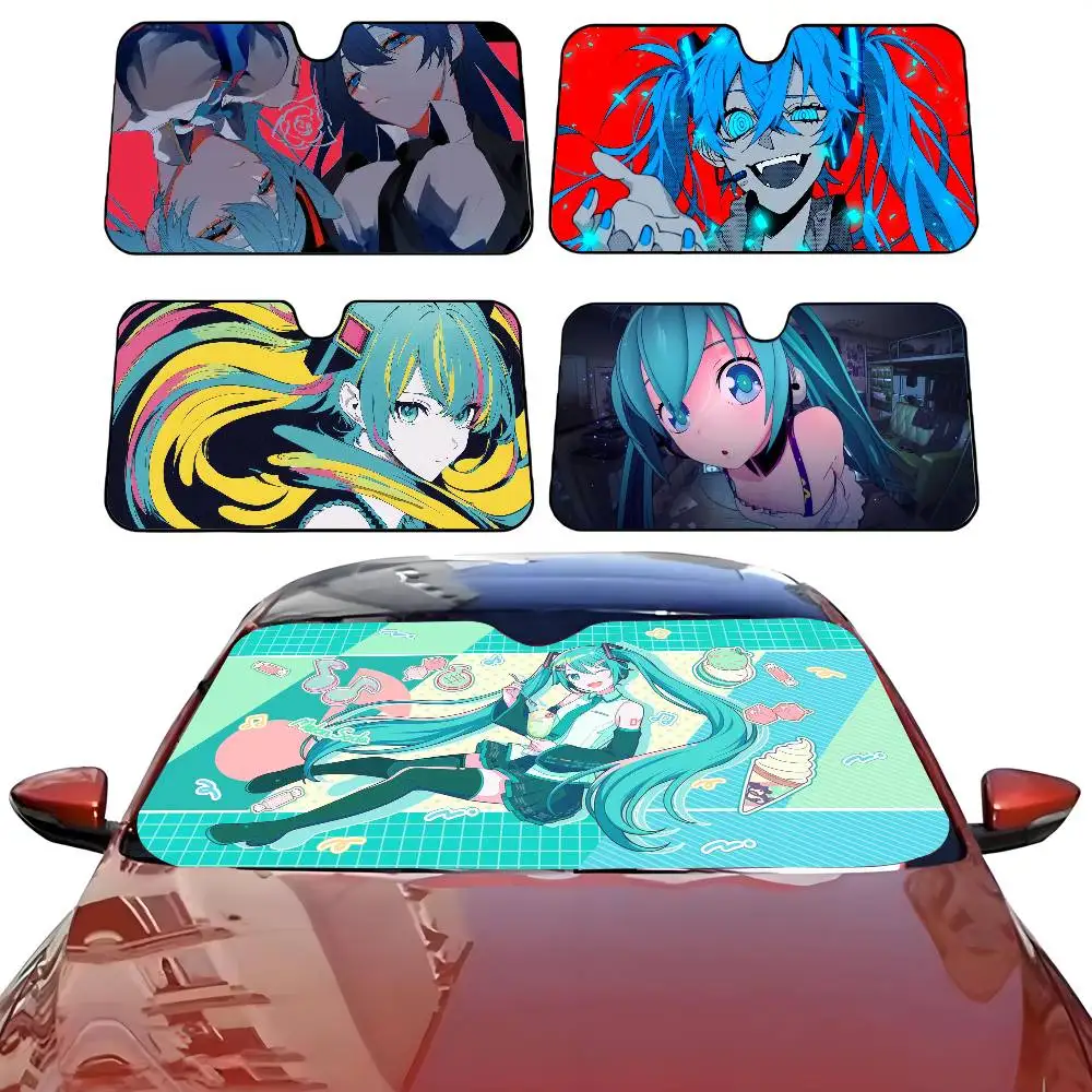 

Anime M-Miku Car SunShade Parasol Car Windshield Sun Shade UV Protection and Interior Cooler