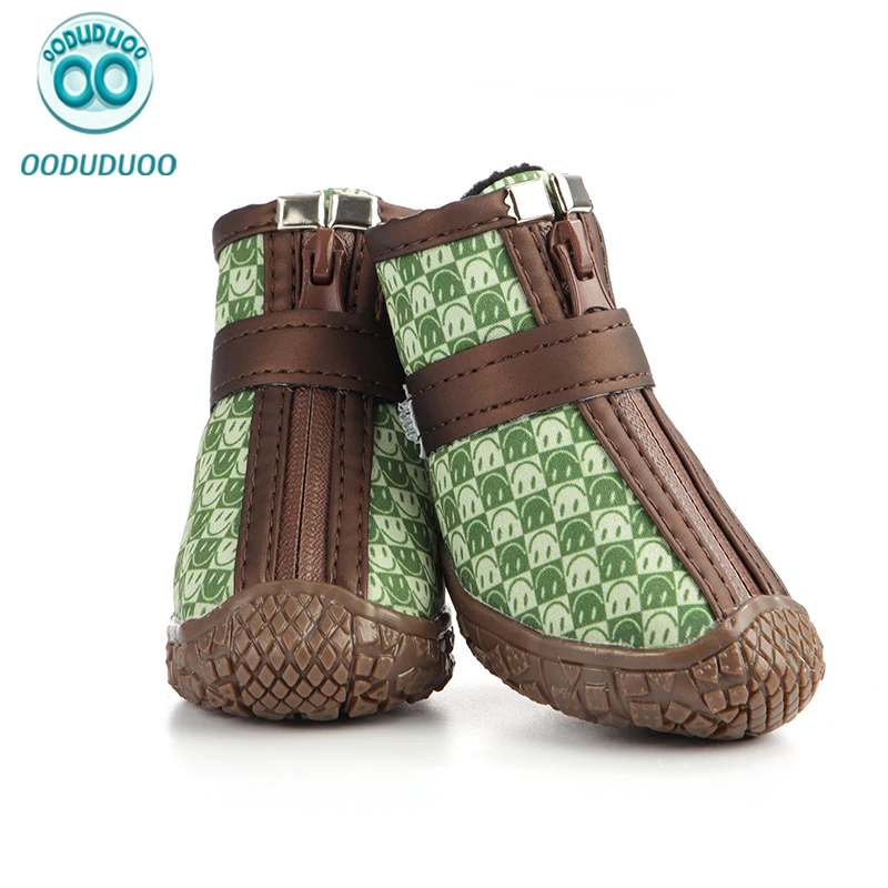 

‌ ‌ Водонепроницаемые сапоги для собак OODUDUOO для маленьких собак ‌ - Нескользящие противоскользящие накладки на лапы | Зимняя обувь на флисовой подкладке для Тедди