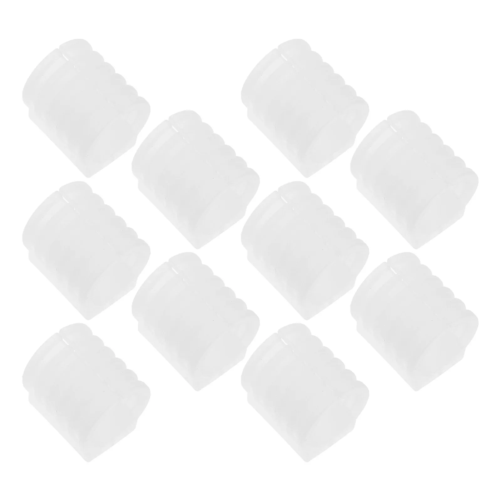 10Pcs U Shaped Chair Tube Caps Plastic Glides for Sled Base Chairs 16Mm Furniture Feet Protectors Floor Scratch Preventers