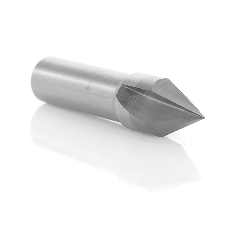 سكين نحت سكين على شكل حرف V ثلاثي الحواف مقبض 1/2 قاطعة طحن النجارة من الكربيد الصلب