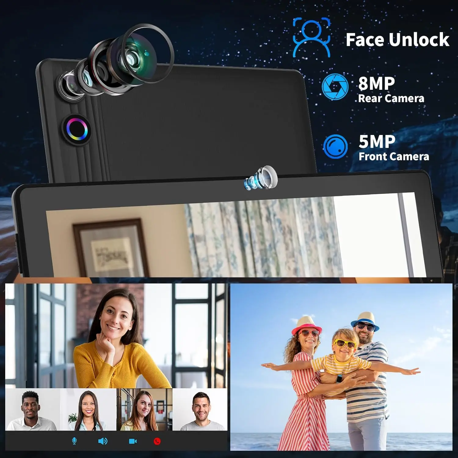 URAO A10L 10-дюймовый планшет Android 14 12 ГБ ОЗУ 64 ГБ ПЗУ Octa-Core 5G Wi-Fi с клавиатурой Мышь Сенсорная ручка Гарнитура Чехол Комплект планшета