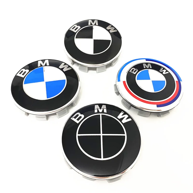 20 Pcs 10 Pins 68mm Car Wheel Center Hub Cap Rim Cover Hubcap Logo Badge Emblem Sticker Accessories Blue White Black 36136783536