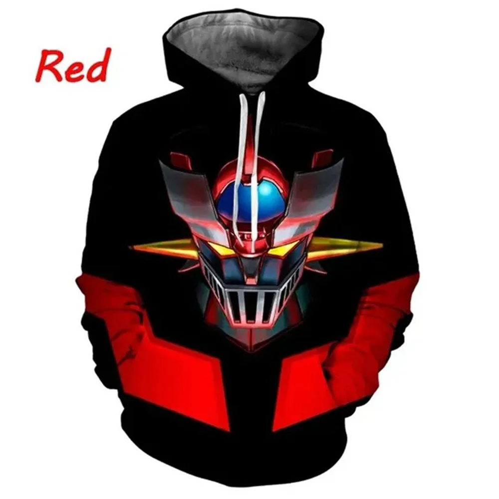 TV magazine Mazinger Z Hoodie for men 3D printed Japanese animated robot hoodie for women Harajuku Fashion y2k hoodie