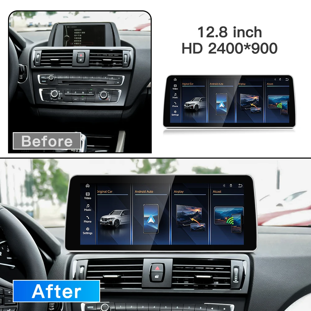 stwei 2026 Linux System 10.25 12.3 12.8inch Thin screen For BMW 1Series F20 F21 F52 NBT Wireless CarPlay Auto Car Video Players