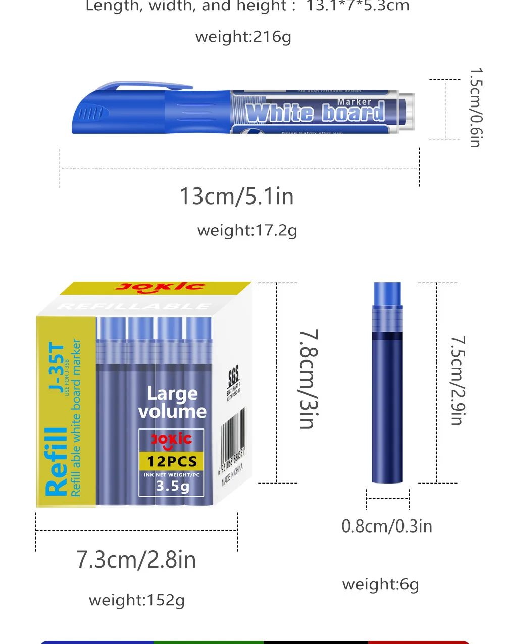 4/12Pcs Set Löschbaren Magnetischen Whiteboard Marker Stift Tafel Marker Kreide Glas Keramik Büro Schule Kunst Marker Schreibwaren – Detail 4