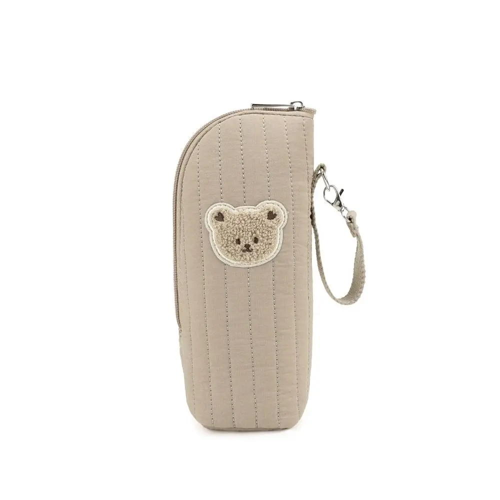 

New Bear Bottle Bag with Handle Insulated Breastmilk Cooler Bag Portable Pure Cotton Bottle Cooler for Daycare Outdoor