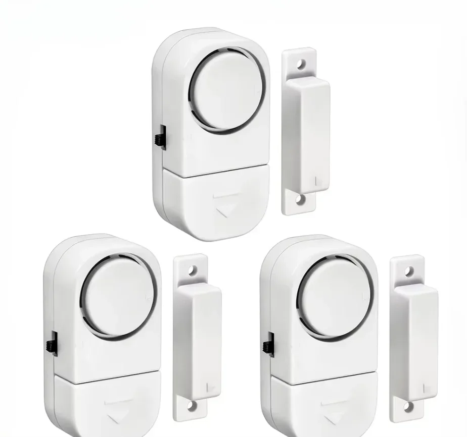 

3pcs Door Window Wireless Burglar Alarm with Magnetic Sensors Home Safety Wireless System Security Device