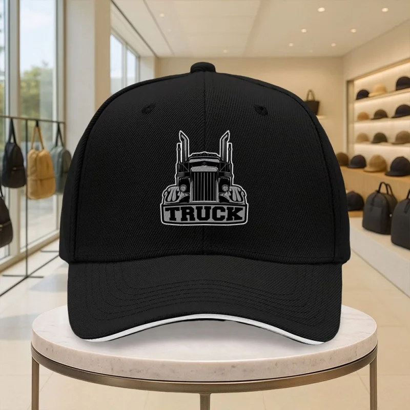 Semi-Trailer Truck Pattern Baseball Cap Unisex Casual Outdoor Sports Hat Multi-Color