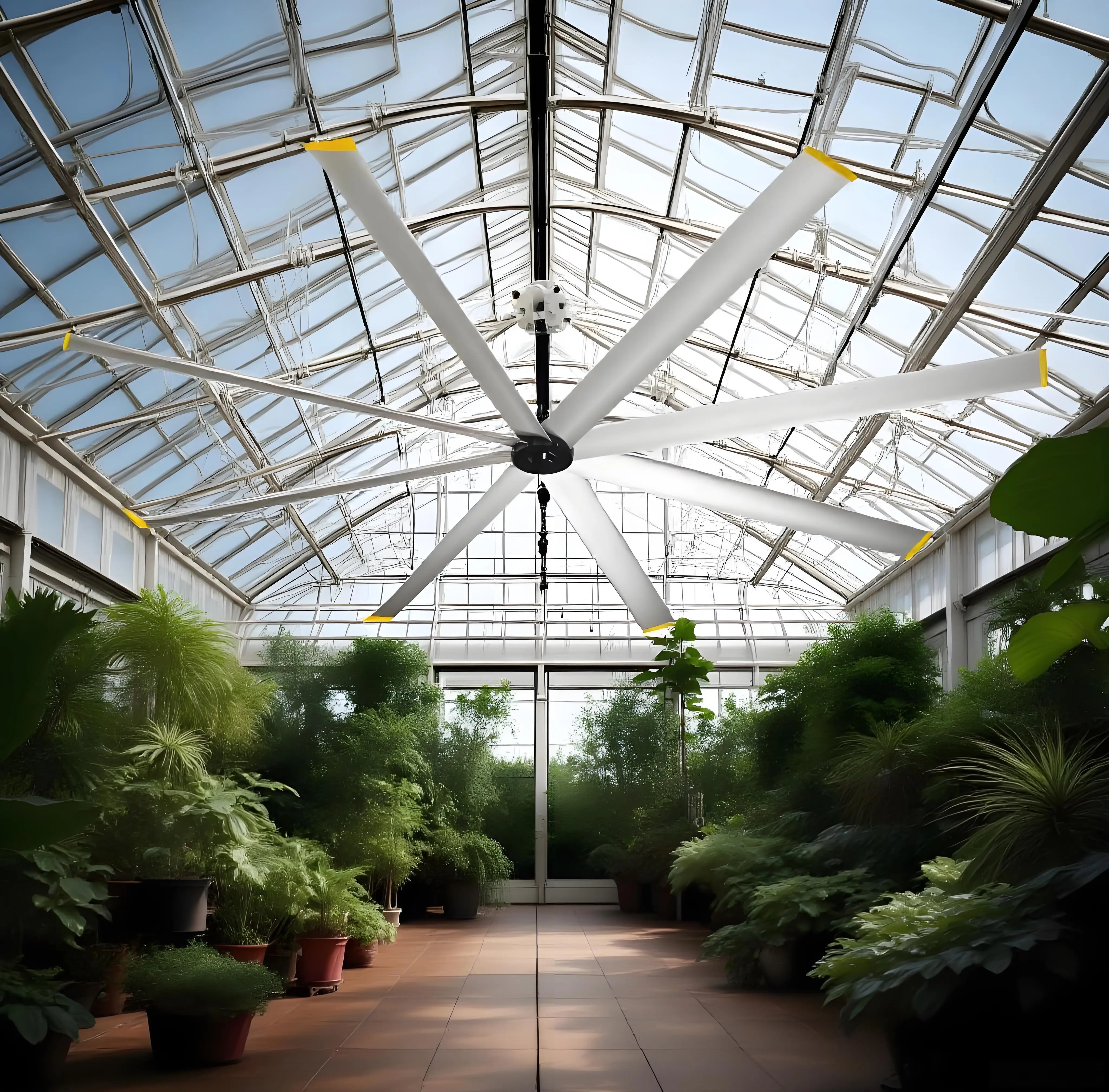 

Solar Ventilation Exhaust Circulation Ceiling Cooling Fan for Hydroponic Greenhouse Commercial 36V with Thermostat High CFM