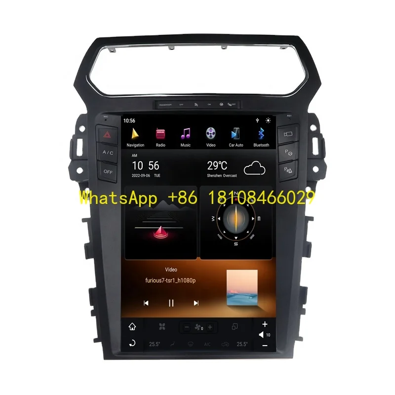 

Car Tesla Style Android 11 for Ford Explorer 2011-2019 Car Radio GPS Navigation Player Carplay 4G