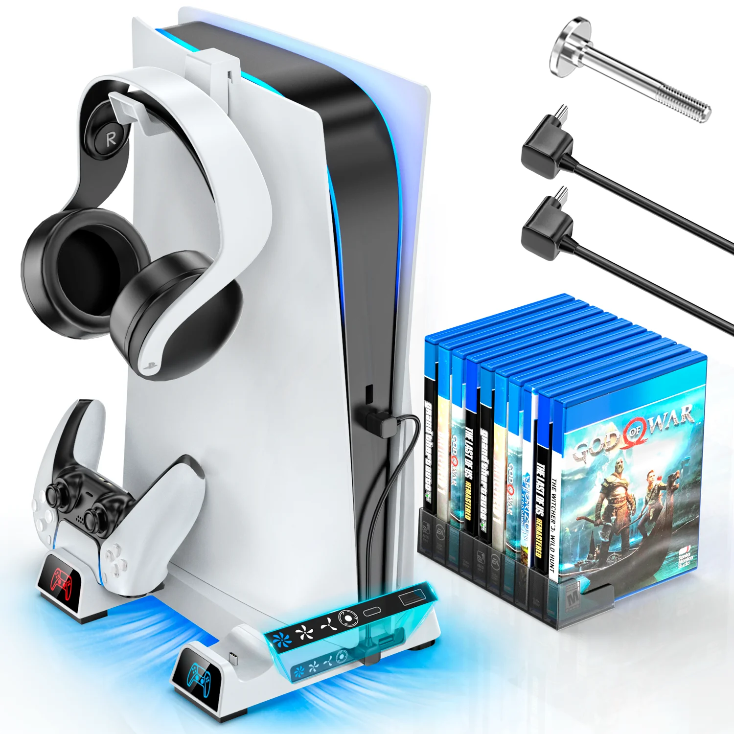 

Охлаждающая подставка PS5, совместима с контроллером PlayStation 5, с USB-портом