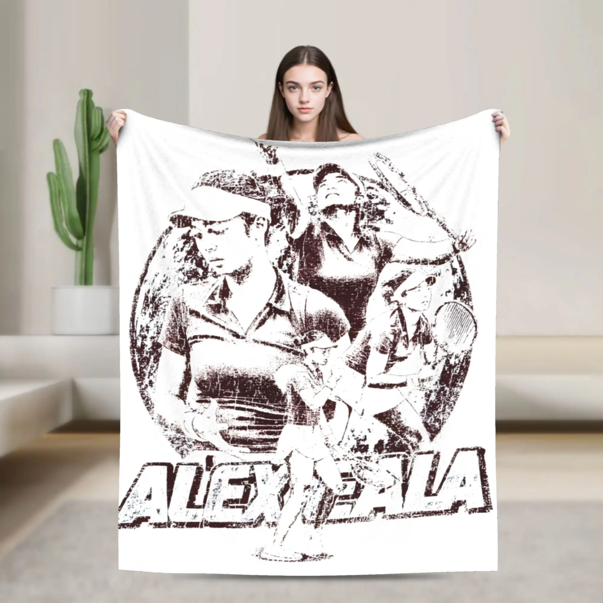 Tennis Player Alex Eala Blanket Fleece Filipina Pride Lightweight Thin Throw Blanket for Bed Bed Rug