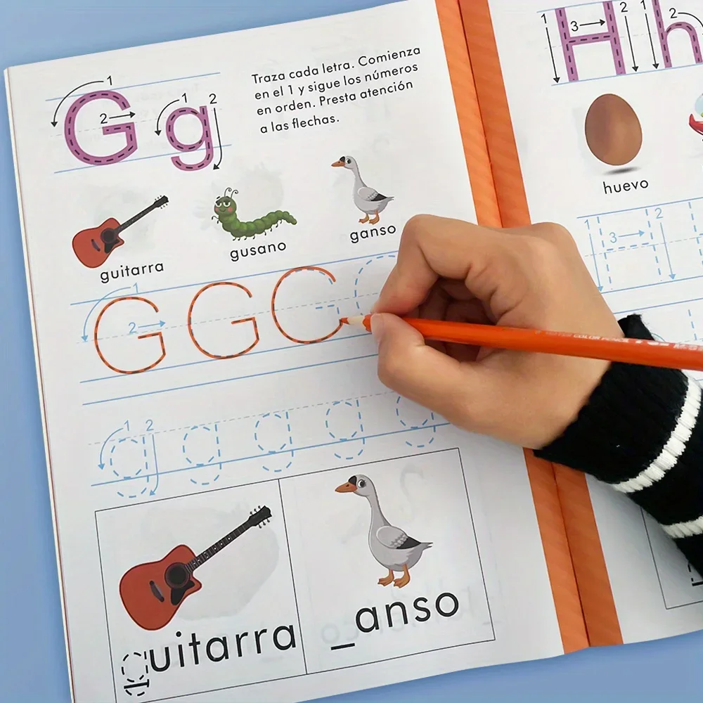 32-seitiges spanisches ABC-Arbeitsbuch für Kinderhandschriftbücher | Pro-Educator-zugelassene Buchstabenbildungspraxis für Kinder ab 3 Jahren – Detail 4