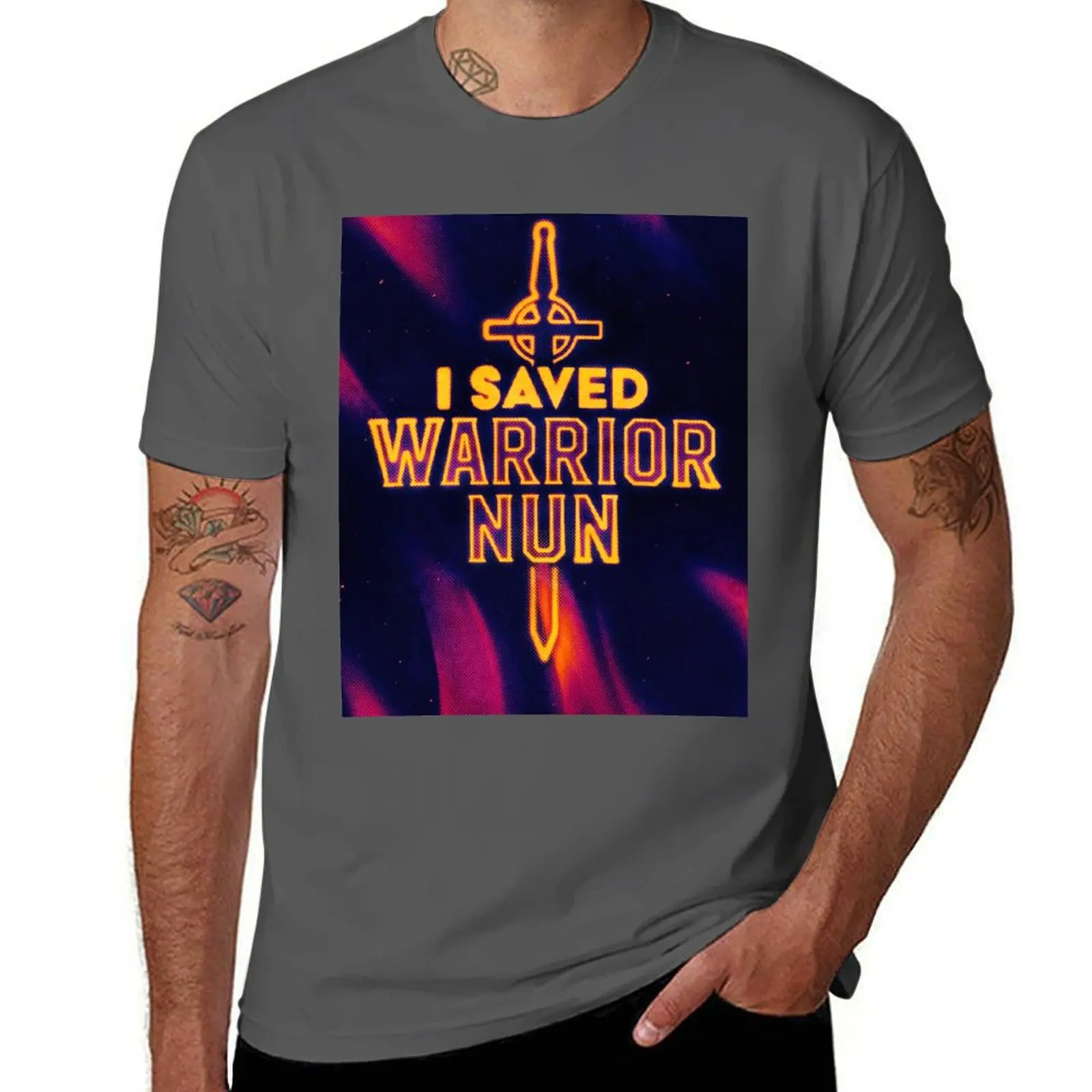 

I Saved Warrior Nun T-Shirt cotton t shirts high quality t shirt man casual man t shirts graphic T-Shirt