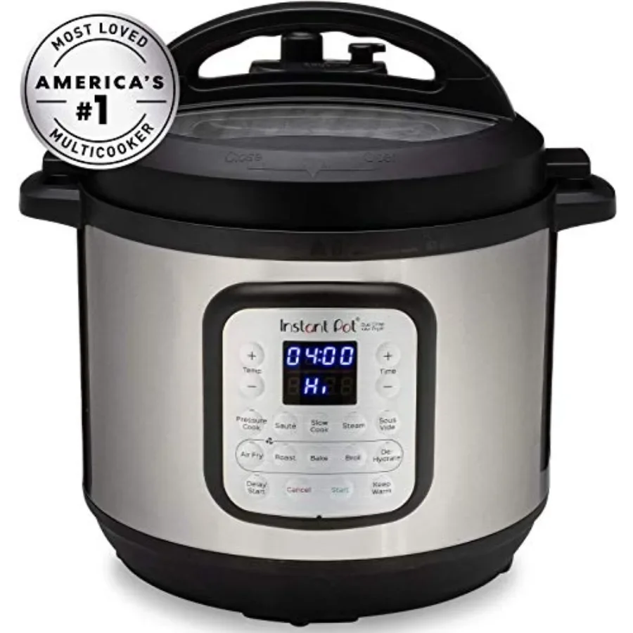 FirmHome StoreDuo Crisp 11-in-1 Air Fryer And Electric Pressure Cooker Combo With Multicooker Lids That Air Fries Steams Slow Co