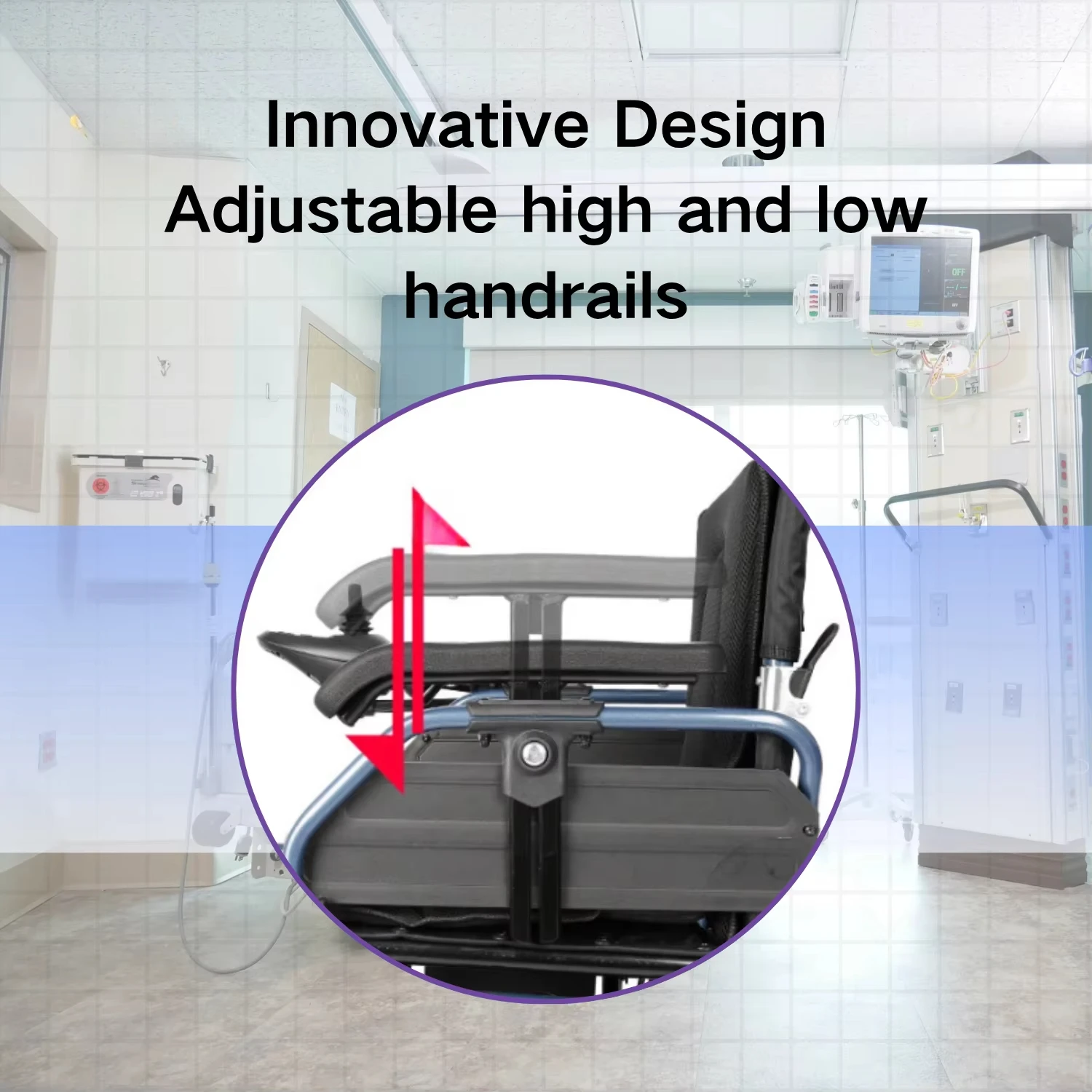 Lightweight Foldable Electric   with Stainless Steel Frame and 1 Year Warranty for the Disabled