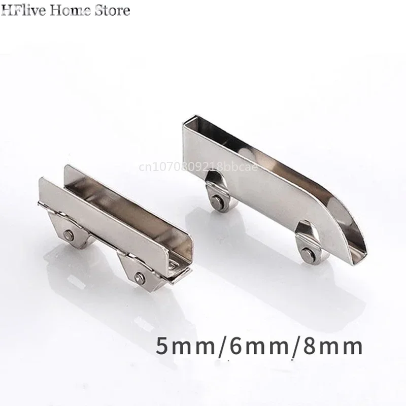 4Pcs/set 5/6/8mm Glass Sliding Door Roller Clamp Pulley Wheel  Mobile Counter Wheel Track Roller Hardware Accessories