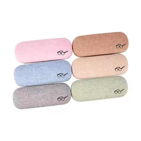 Unisex Fashion Glasses Case Hard Shell Linen Fabrics Eyewear Cases Cover Protective Sunglasses Eyeglasses Eyewear Box