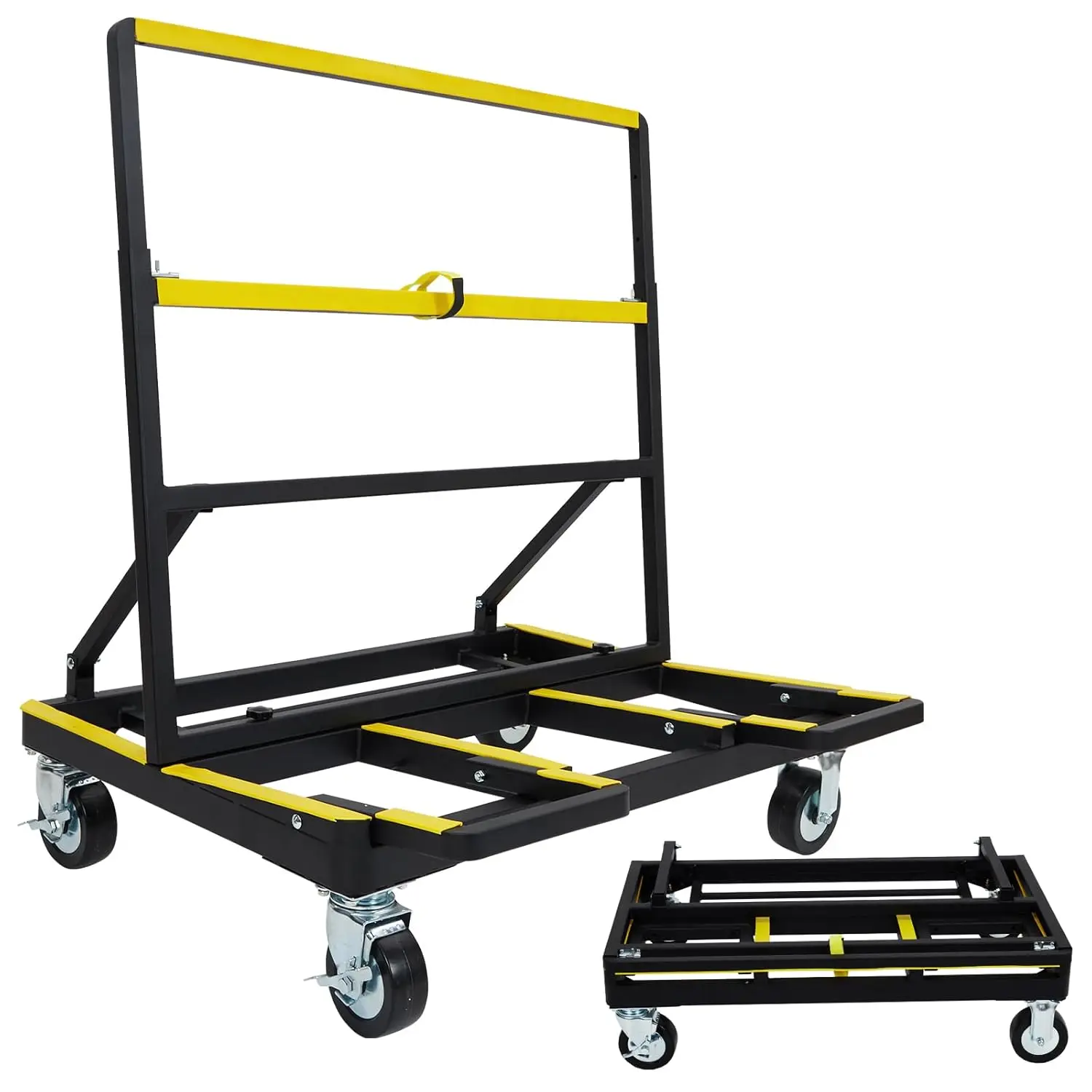 

Cart Heavy Duty Folding Panel Dolly Cart 2200lbs Capacity, Drywall Dolly Handling Wall Panel Lumber Sheetrock Glass Windows