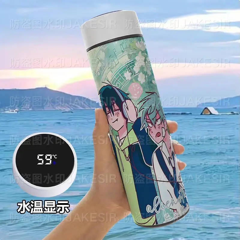 أنيمي الغريبة المرحلة حتى إيفان تأثيري 500 مللي عرض درجة الحرارة كوب قارورة عازلة من الفولاذ المقاوم للصدأ القهوة القدح الترمس هدية عيد ميلاد