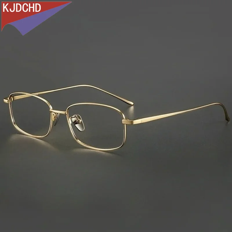 Rectangle Titanium Custom Prescription Eyeglasses Men Optical High Myopia Multifocal Glasses Bifocal Progressive Eyewear Retro