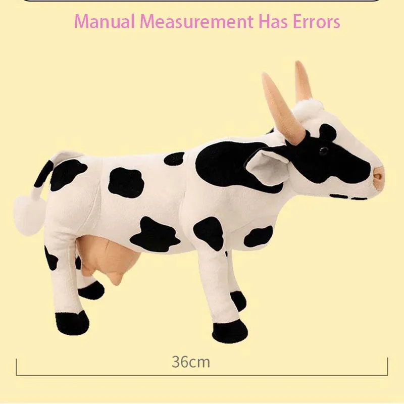 Realistic Cow Plush Toy Simulation Dairy Cow Stuffed Animal Doll Soft Spotted Farm Animal Plushie Educational Toy Birthday Gift