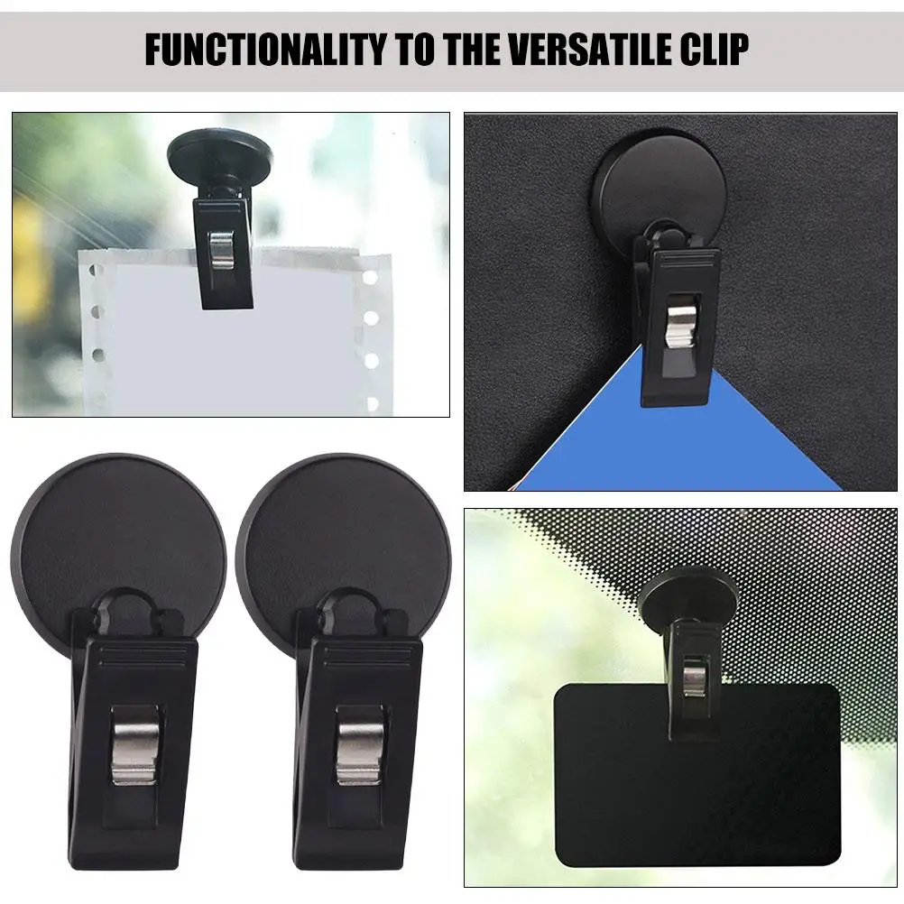 4 Pcs Parking Ticket Covers Windshield Ticket Holder Suction Cups Parking Pass ID Badge Folder Vehicle Documents Clamp