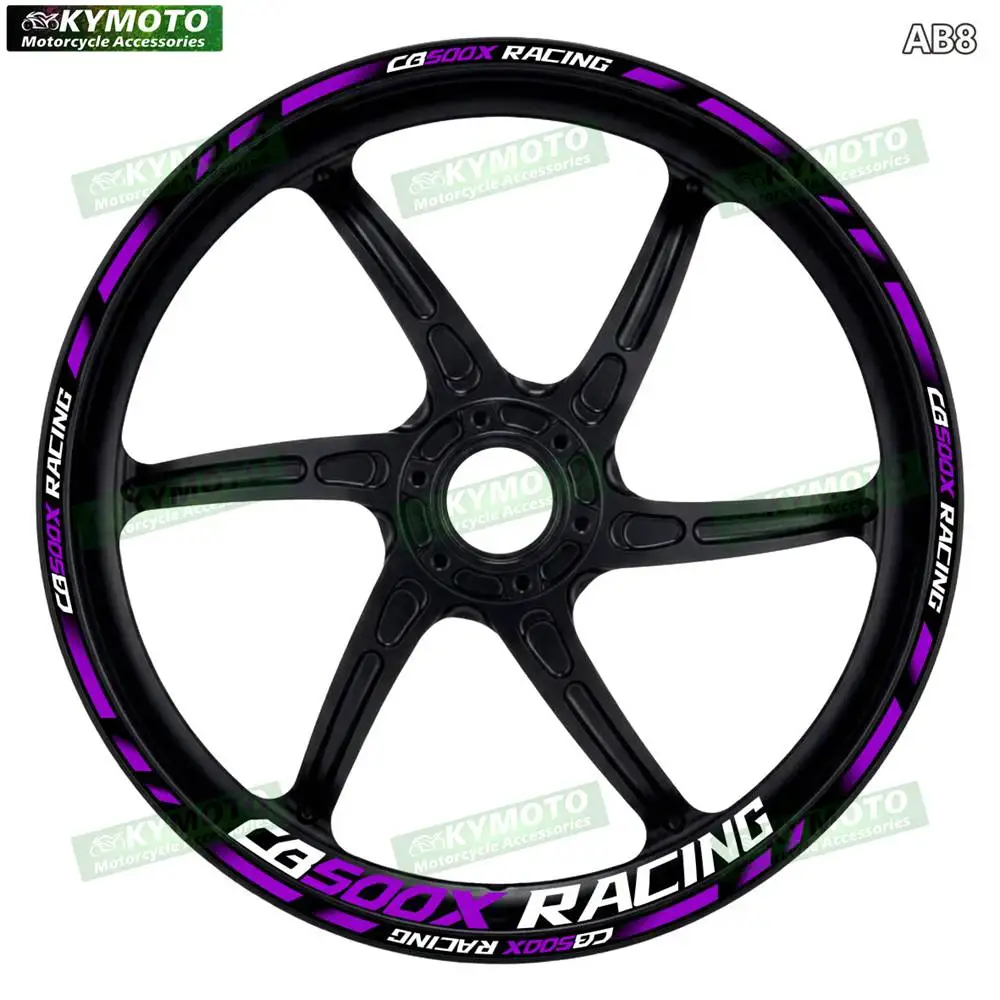 For Honda CB500X CB 500X Motorcycle 17 Inch Front And Rear Racing Wheel Stickers Car Reflective Motorbike Hub Tape Sticker