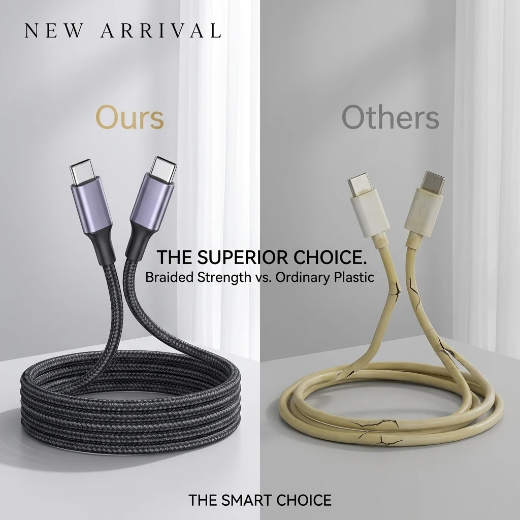 USB C to USB C Cable 6.6ft 2M Nylon Braided Fast Charging Cord with Durable Metal Connectors Type-C to Type-C Power Delivery PD Charger for MacBook Pro iPad Air Samsung Galaxy S24 S23 Google Pixel Tablets and Android Phones