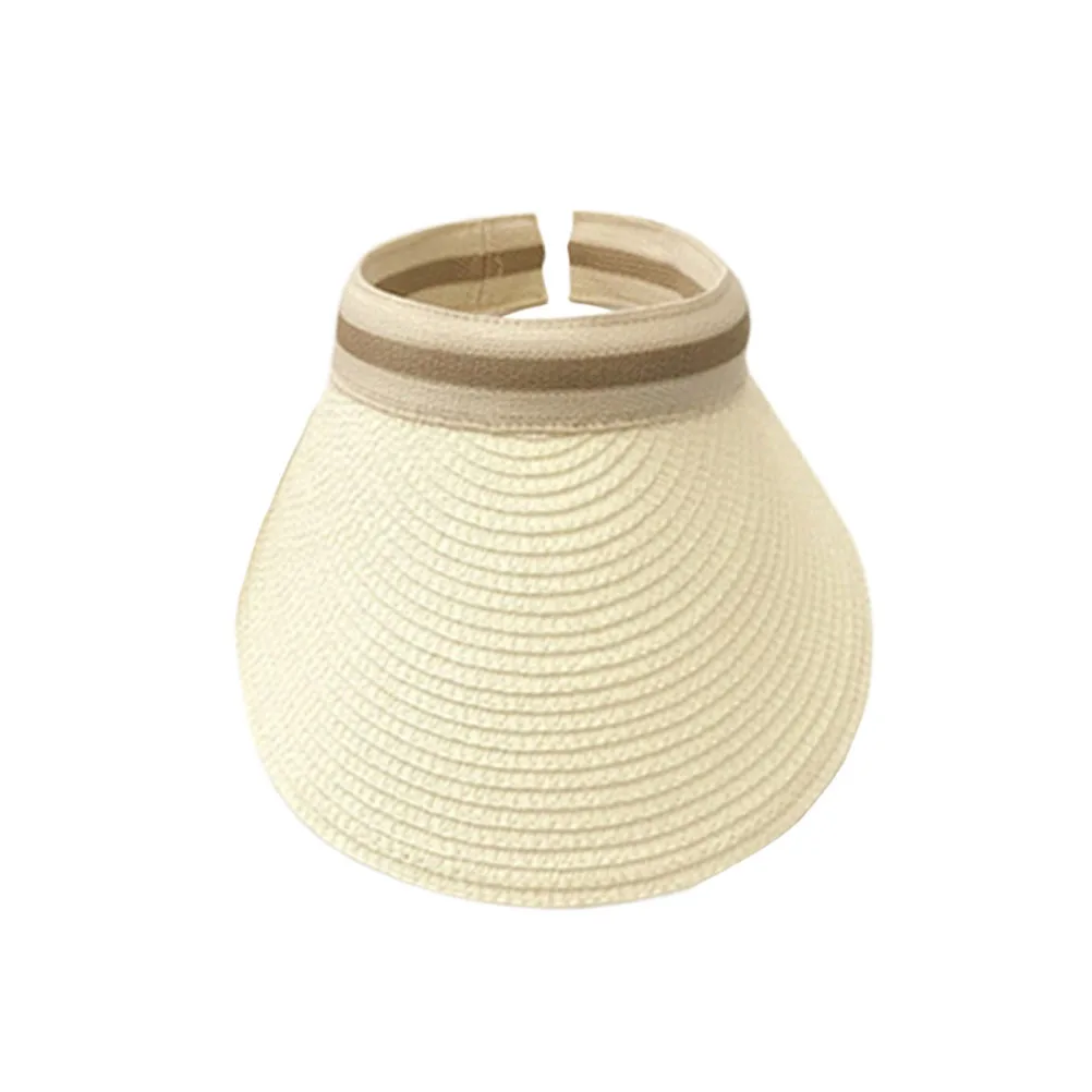 

Empty Beach Hat Beige Portable Lightweight Durable Sun Protection Outdoor Casual Hat for Beach Boating Vacation
