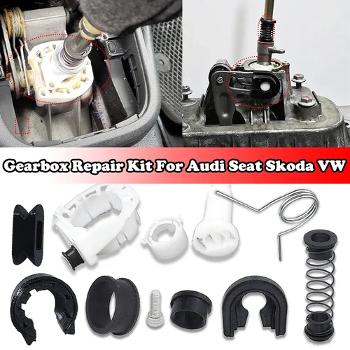 Kit de reparación de caja de cambios mejorada para VW Audi Seat Skoda, palanca de cambios MT, Selector de cambio, casquillos de conexión, piezas de repuesto de transmisión