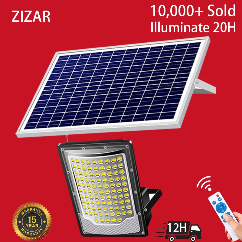 

Zizar Solar Garden Lights Outdoor Waterproof Design Auto On/Off Led Luces Solares For Pathway Fence Yard Decor Solar Street Lamp
